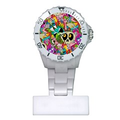 Crazy Illustrations & Funky Monster Pattern Plastic Nurses Watch by BangZart