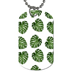 Leaf Pattern Seamless Background Dog Tag (one Side) by BangZart