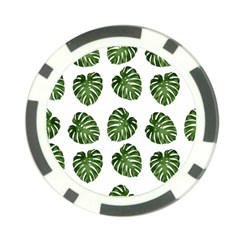 Leaf Pattern Seamless Background Poker Chip Card Guard by BangZart