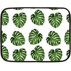 Leaf Pattern Seamless Background Fleece Blanket (mini)