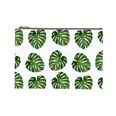 Leaf Pattern Seamless Background Cosmetic Bag (large)  by BangZart