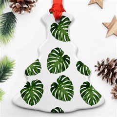 Leaf Pattern Seamless Background Christmas Tree Ornament (two Sides) by BangZart