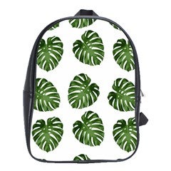 Leaf Pattern Seamless Background School Bags (xl)  by BangZart