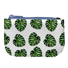 Leaf Pattern Seamless Background Large Coin Purse