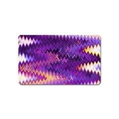 Purple And Yellow Zig Zag Magnet (name Card) by BangZart