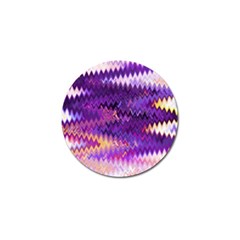 Purple And Yellow Zig Zag Golf Ball Marker by BangZart