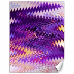 Purple And Yellow Zig Zag Canvas 12  X 16   by BangZart