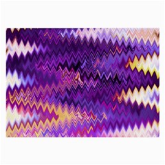 Purple And Yellow Zig Zag Large Glasses Cloth (2-side) by BangZart