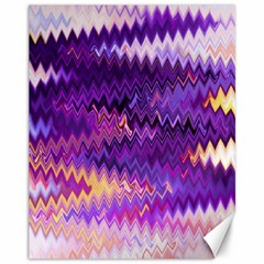 Purple And Yellow Zig Zag Canvas 11  X 14   by BangZart