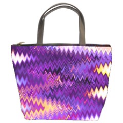 Purple And Yellow Zig Zag Bucket Bags by BangZart