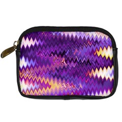 Purple And Yellow Zig Zag Digital Camera Cases by BangZart