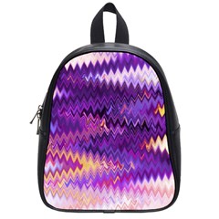 Purple And Yellow Zig Zag School Bags (small)  by BangZart