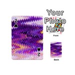 Purple And Yellow Zig Zag Playing Cards 54 (Mini)  Front - Spade2