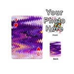 Purple And Yellow Zig Zag Playing Cards 54 (Mini)  Front - Heart7