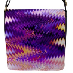 Purple And Yellow Zig Zag Flap Messenger Bag (s) by BangZart