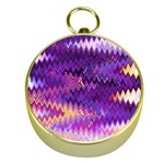 Purple And Yellow Zig Zag Gold Compasses Front