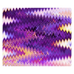 Purple And Yellow Zig Zag Double Sided Flano Blanket (small)  by BangZart