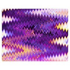 Purple And Yellow Zig Zag Double Sided Flano Blanket (medium)  by BangZart