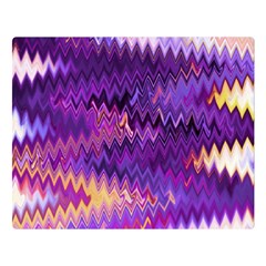 Purple And Yellow Zig Zag Double Sided Flano Blanket (large)  by BangZart