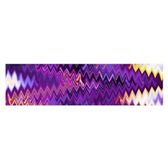 Purple And Yellow Zig Zag Satin Scarf (oblong) by BangZart