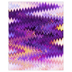 Purple And Yellow Zig Zag Drawstring Bag (small) by BangZart