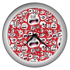 Another Monster Pattern Wall Clocks (silver)  by BangZart