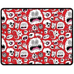 Another Monster Pattern Double Sided Fleece Blanket (medium)  by BangZart