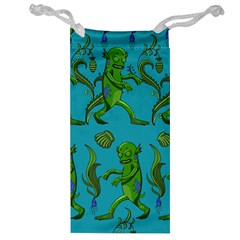 Swamp Monster Pattern Jewelry Bag by BangZart