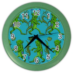 Swamp Monster Pattern Color Wall Clocks by BangZart