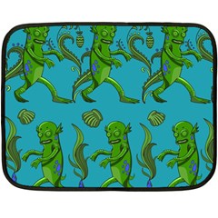 Swamp Monster Pattern Double Sided Fleece Blanket (mini)  by BangZart