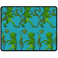 Swamp Monster Pattern Fleece Blanket (medium)  by BangZart