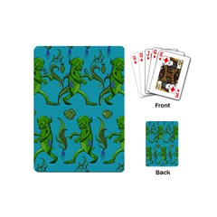 Swamp Monster Pattern Playing Cards (mini)  by BangZart