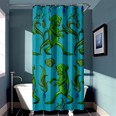 Swamp Monster Pattern Shower Curtain 36  X 72  (stall)  by BangZart