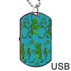 Swamp Monster Pattern Dog Tag Usb Flash (two Sides) by BangZart