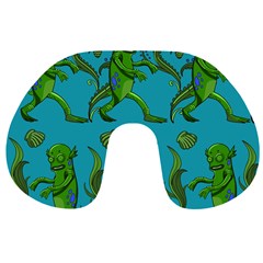 Swamp Monster Pattern Travel Neck Pillows by BangZart