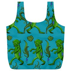 Swamp Monster Pattern Full Print Recycle Bags (l)  by BangZart