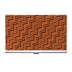 Brown Zig Zag Background Business Card Holders by BangZart