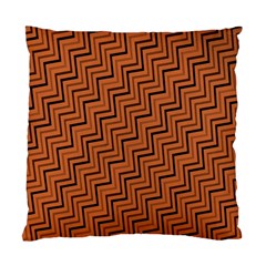 Brown Zig Zag Background Standard Cushion Case (two Sides) by BangZart