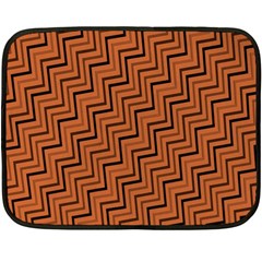 Brown Zig Zag Background Fleece Blanket (mini) by BangZart