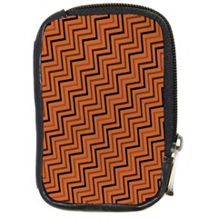 Brown Zig Zag Background Compact Camera Cases by BangZart