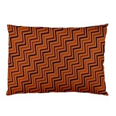 Brown Zig Zag Background Pillow Case (two Sides) by BangZart