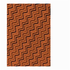 Brown Zig Zag Background Small Garden Flag (two Sides) by BangZart