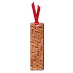 Brown Zig Zag Background Small Book Marks Front