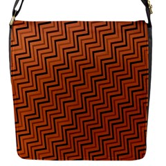 Brown Zig Zag Background Flap Messenger Bag (s) by BangZart