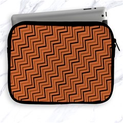 Brown Zig Zag Background Apple Ipad 2/3/4 Zipper Cases by BangZart