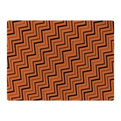 Brown Zig Zag Background Double Sided Flano Blanket (mini)  by BangZart