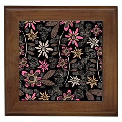 Flower Art Pattern Framed Tiles by BangZart