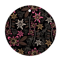 Flower Art Pattern Ornament (round)