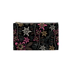 Flower Art Pattern Cosmetic Bag (small)  by BangZart