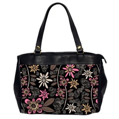 Flower Art Pattern Office Handbags (2 Sides)  by BangZart